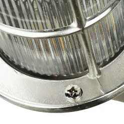 Schiffslampe Messing in Nickel Außen Hof Balkon