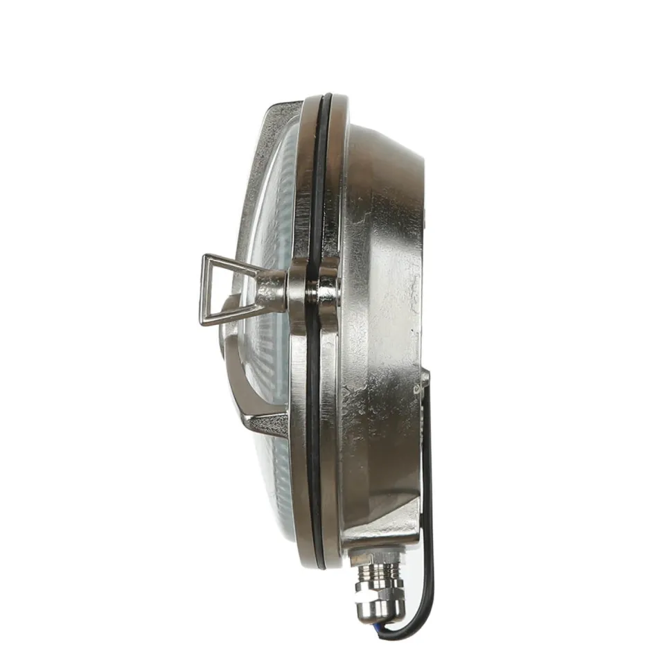 Schiffslampe Messing Riffelglas IP64 rostfrei rund