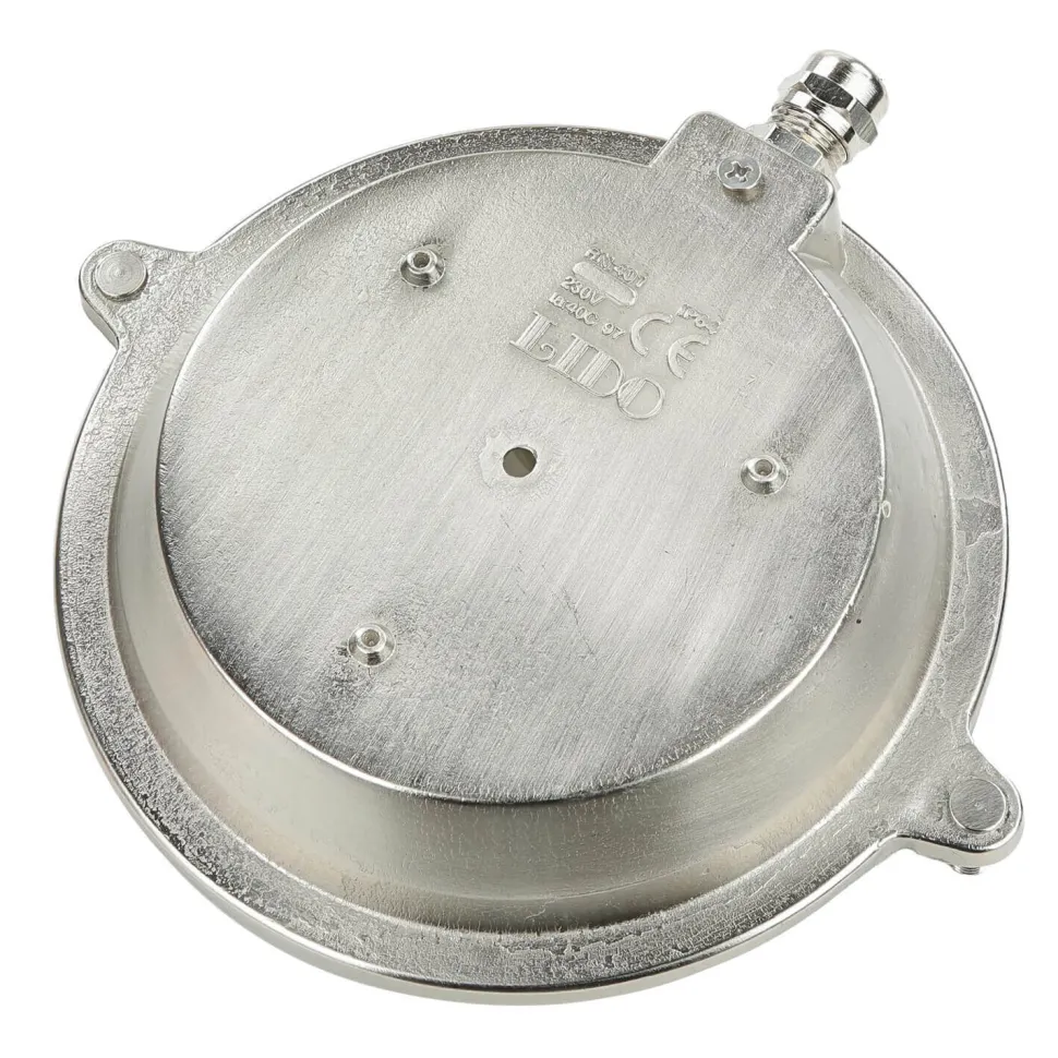 Schiffslampe Messing Riffelglas IP64 rostfrei rund