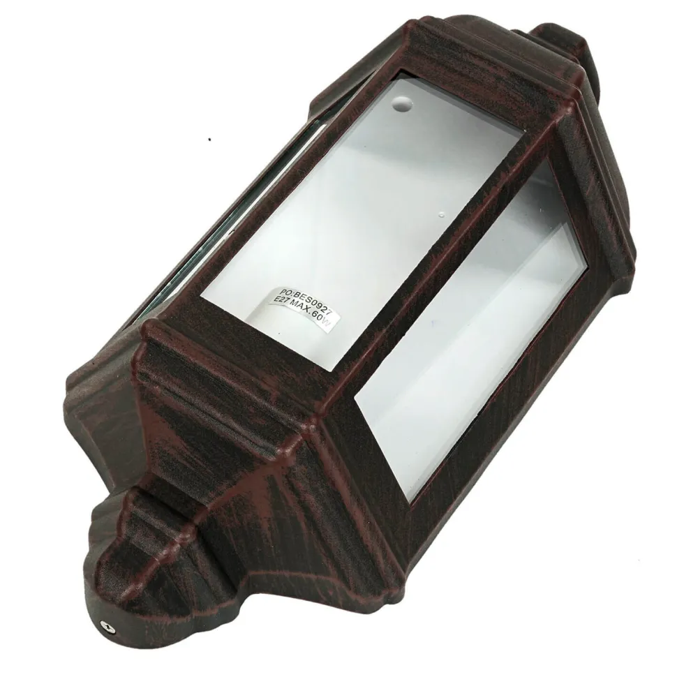 Schiffslampe Wandleuchte Außen Schwarz Braun LIVORNO