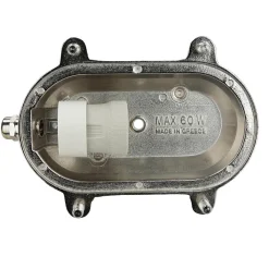 Schiffsleuchte Außen Messing in Nickel IP64 oval