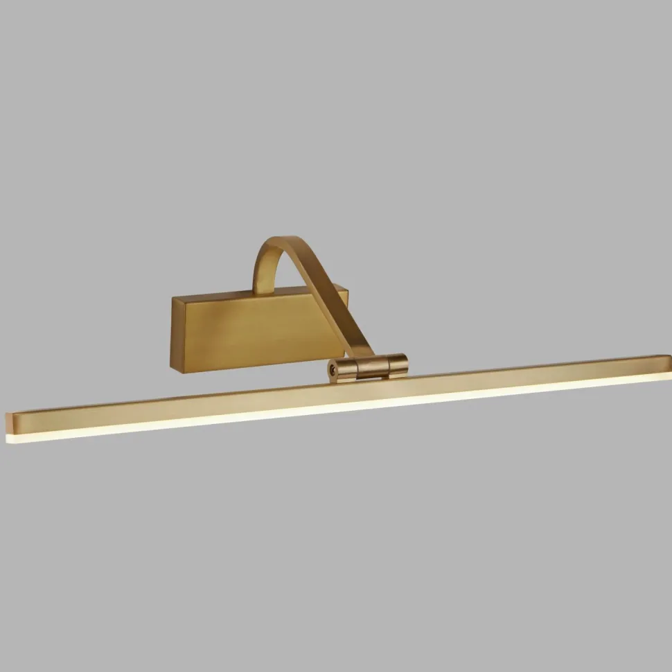 Schmale Bilderleuchte LED verstellbar in Messing B: 51 cm