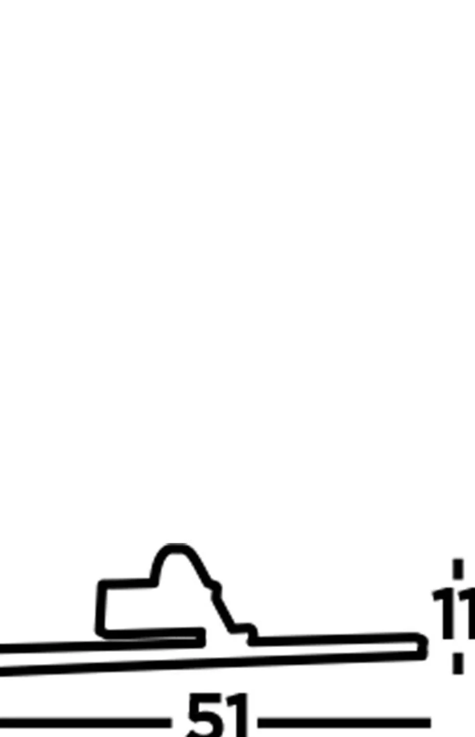 Schmale Bilderleuchte LED verstellbar in Messing B: 51 cm