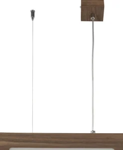 Schmale Pendelleuchte Futura aus Holz Modern LED