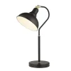 Schreibtischlampe E14 48 cm Schwarz verstellbar Metall