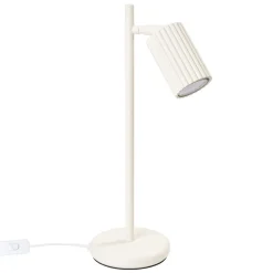 Schreibtischlampe GU10 43 cm hoch in Creme Modern Aluminium