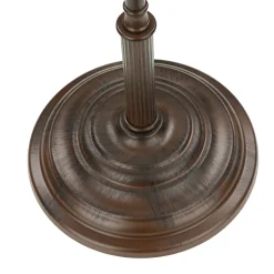 Schreibtischlampe Messing Glas 49 cm E27 Braun Weiß