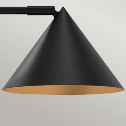 Schreibtischlampe Metall 51 cm hoch Schwarz verstellbar