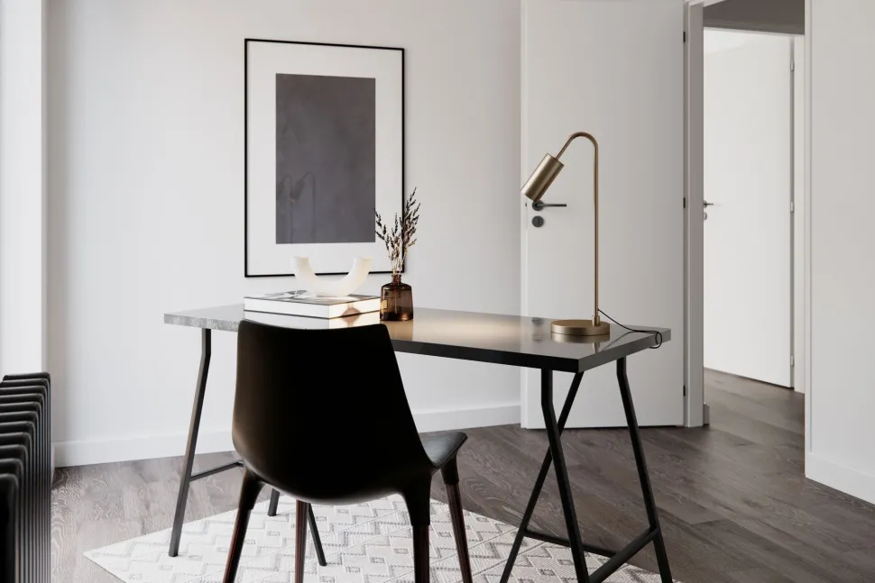 Schreibtischlampe Metall GU10 51 cm hoch in Gold matt