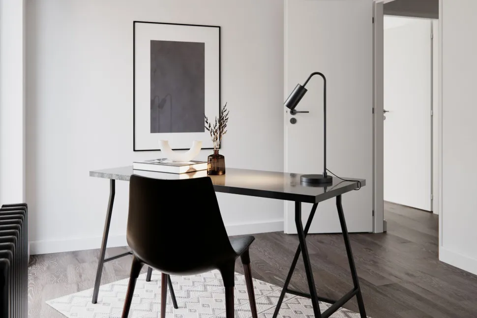 Schreibtischlampe Schwarz 51 cm hoch Metall GU10