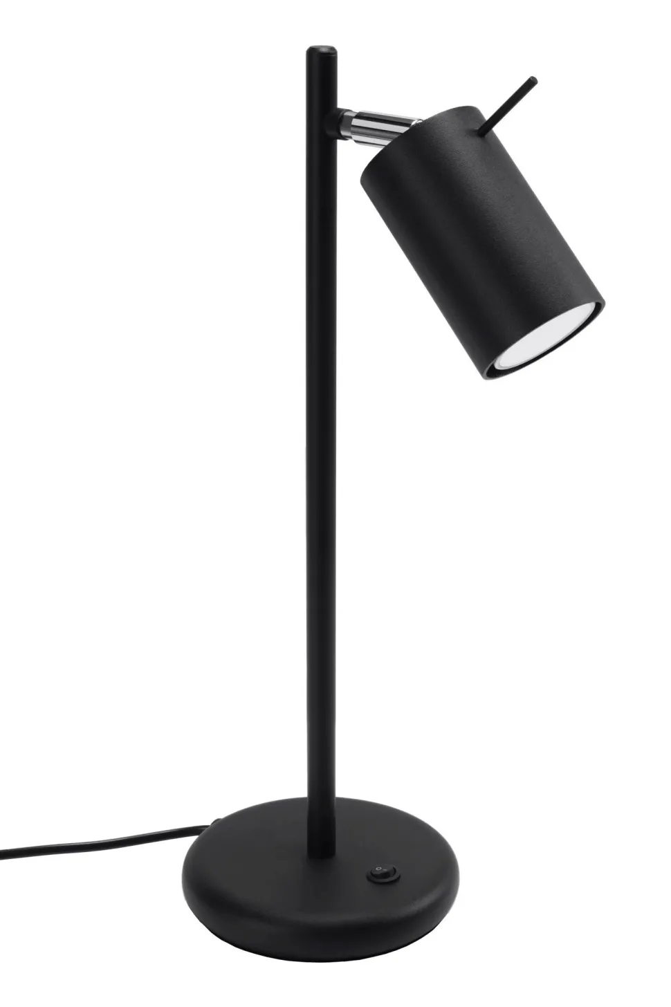 Schreibtischlampe Schwarz Metall 43 cm hoch schwenkbar