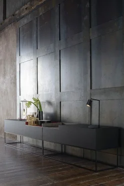 Schreibtischlampe Schwarz Metall 50 cm verstellbar GU10