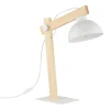 Schreibtischlampe verstellbar 52 cm Holz Metall E27