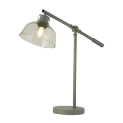 Schreibtischlampe verstellbar 56 cm E27 Grau Vintage