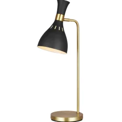 Schreibtischleuchte Metall 63,5cm Schwarz Messing Retro