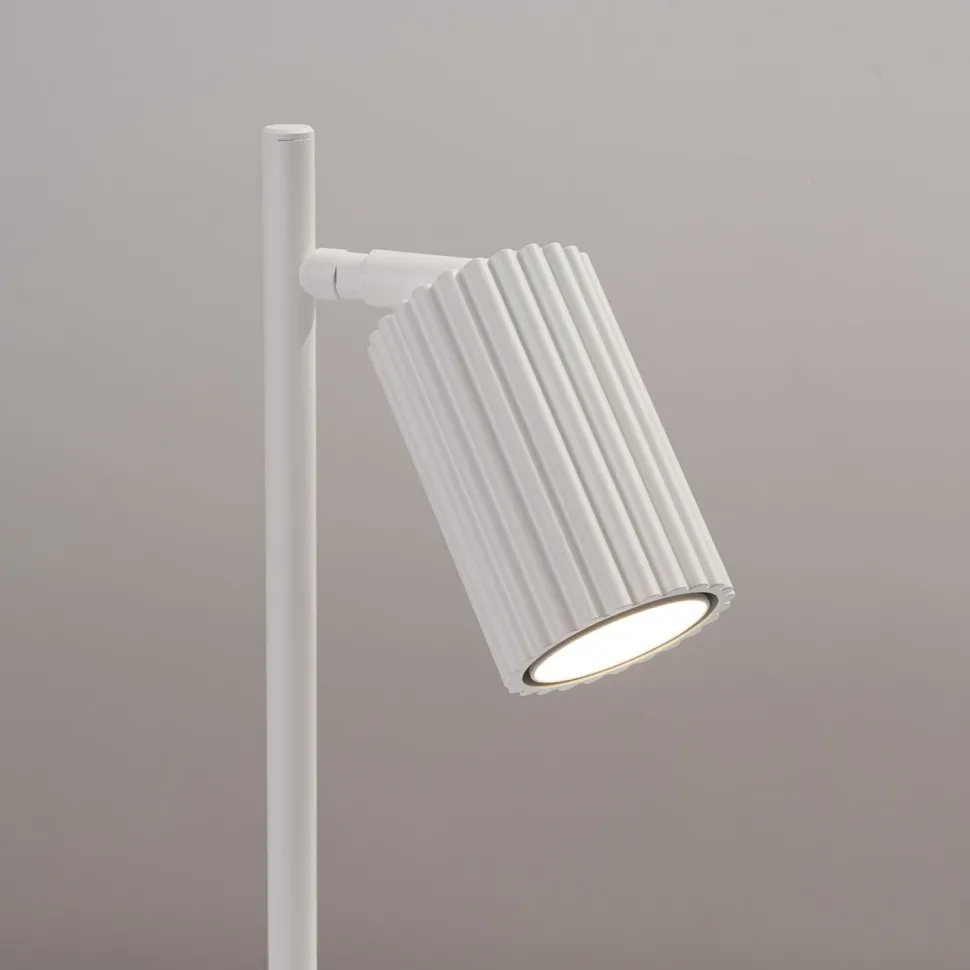 Schreibtischleuchte Weiß Metall H: 43 cm schwenkbar GU10