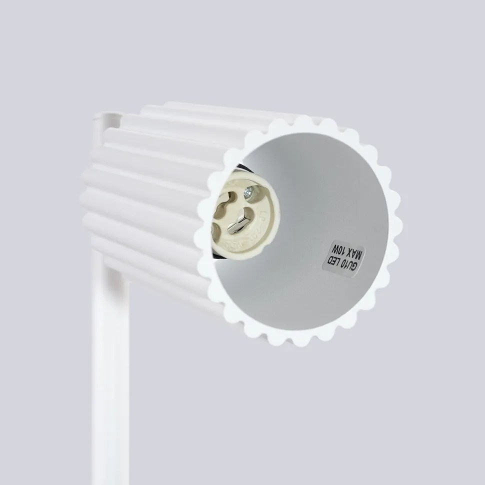 Schreibtischleuchte Weiß Metall H: 43 cm schwenkbar GU10