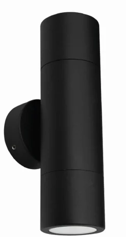 Schwarze Außenlampe Aluminium IP54 E27 Up Down Lampe