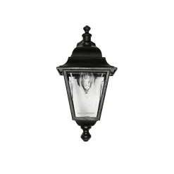 Schwarze Außenlampe Aluminium IP44 Rustikal E27