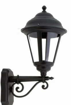 Schwarze Außenlampe antik Rustikal IP44 Aluminium
