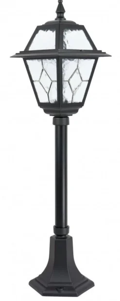 Schwarze Außenlampe MERKSEM 80cm IP43 Aluminium