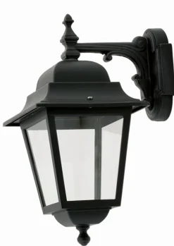 Schwarze Außenleuchte Rustikal H:41cm Aluminium IP44