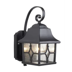 Schwarze Außenleuchte Rustikal IP44 wetterfest KENT