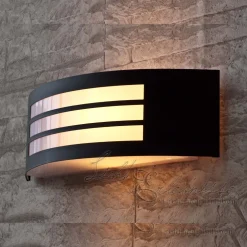 Schwarze Außenwandleuchte IP44 E27 Haus Fassade Außenleuchte