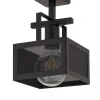 Schwarze Deckenlampe Metall Industrial E27 B:16 cm