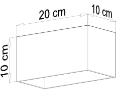 Schwarze Deckenleuchte GEO B:20cm Aluminium eckig