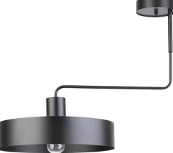 Schwarze Deckenleuchte Metall Retro E27 L:64 cm groß