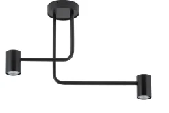 Schwarze Deckenleuchte Metall GU10 L:60 cm akzentuiert