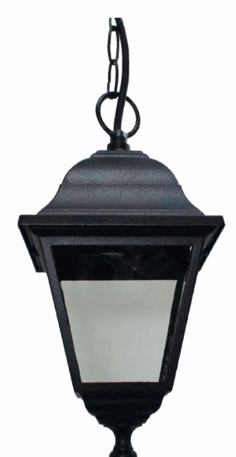 Schwarze Hängelampe Aluminium IP44 E27 Rustikal