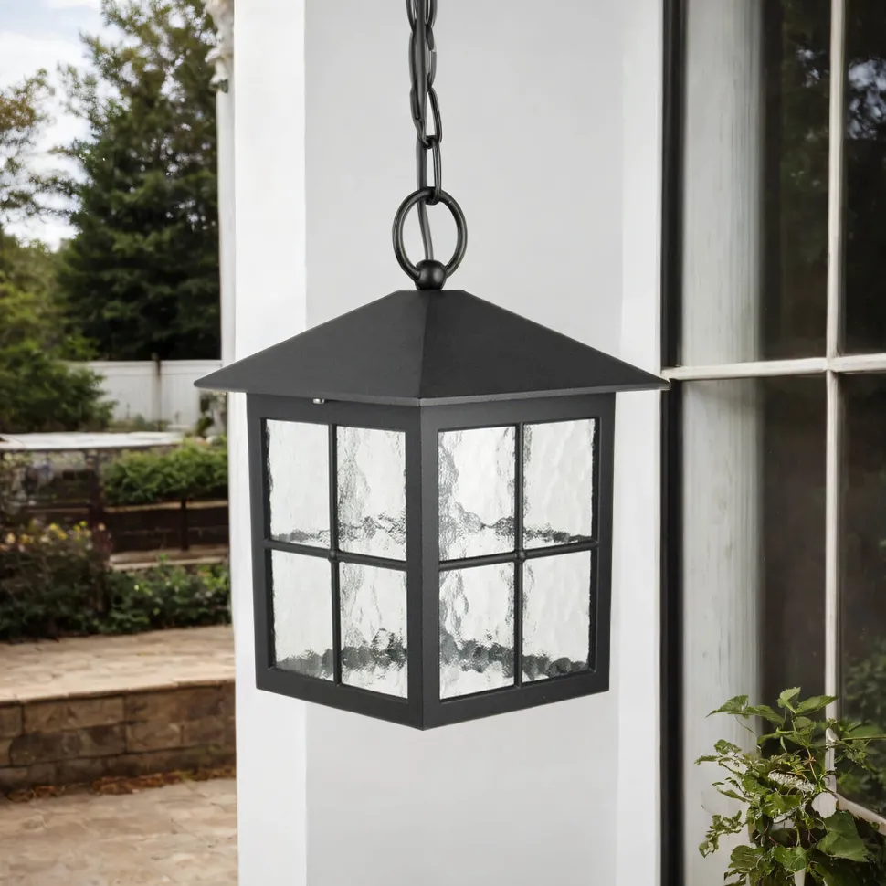 Schwarze Hängelampe außen Rustikal IP43 BAARLE