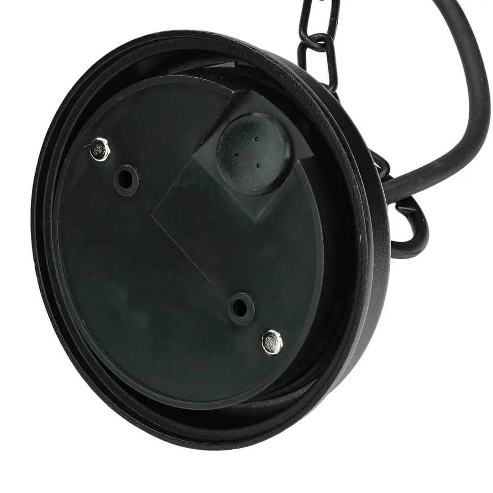 Schwarze Hängelampe IP43 Rustikal Kirchenglas