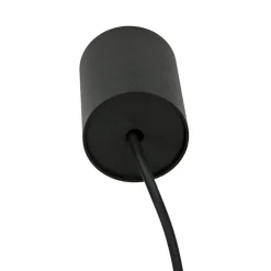 Schwarze Hängelampe Metall Zylinder G9 schmal