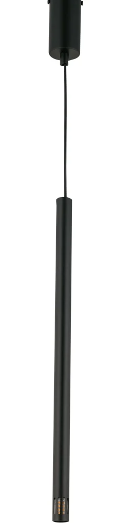 Schwarze Hängelampe Metall Zylinder G9 Ø5 cm rund