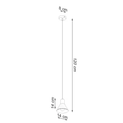Schwarze Hängelampe Metall Ø 14 cm Retro E27