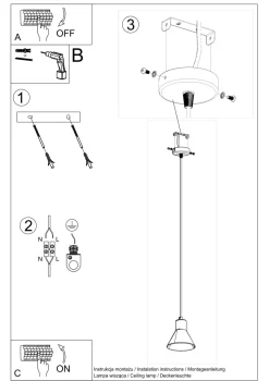 Schwarze Hängelampe Metall Ø 14 cm Retro E27