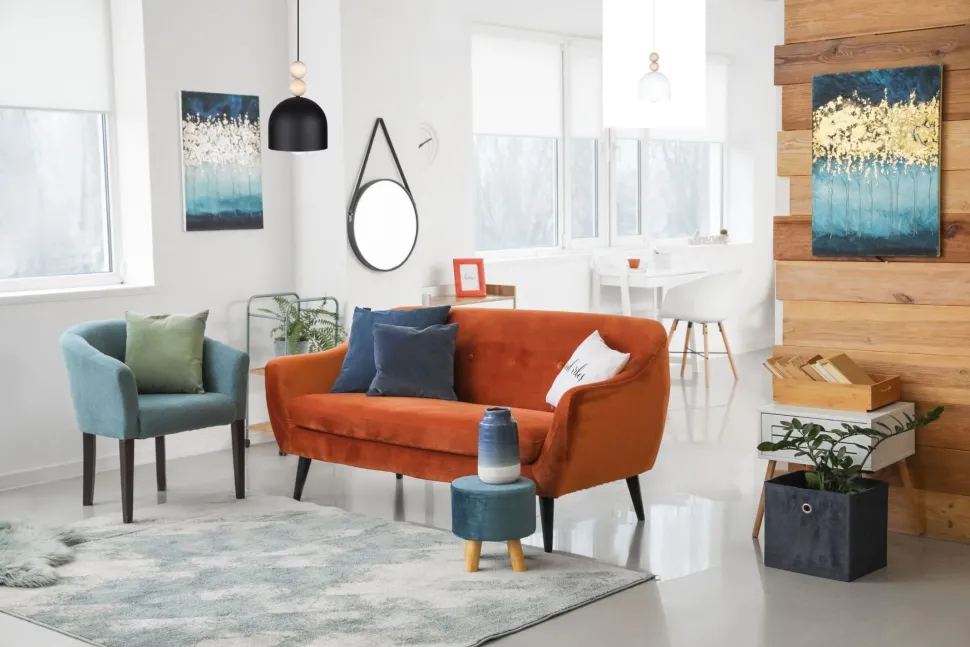 Schwarze Hängeleuchte Metall Holz Ø17 cm E27 wohnlich