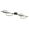 Schwarze LED Deckenlampe Metall 120 cm länglich 4850 lm