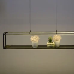 Schwarze LED Hängelampe dimmbar Touch 105 cm Memory