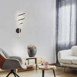 Schwarze LED Wandleuchte Metall warmweiß 3000 K 2330 lm