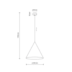 Schwarze Pendelleuchte Metall E27 Ø 32 cm H: max. 165 cm