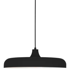 Schwarze Pendelleuchte Metall L:50 cm rund E27 Modern