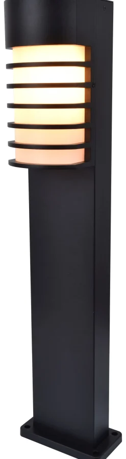 Schwarze Sockelleuchte Aluminium H:75 cm IP54 E27