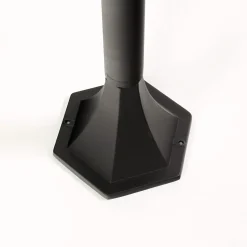 Schwarze Stehleuchte Außen ROM H:105cm E27 Laterne