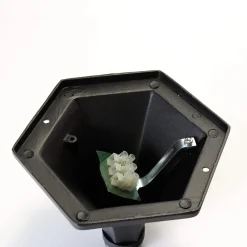 Schwarze Stehleuchte Außen ROM H:105cm E27 Laterne