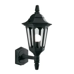 Schwarze Wandlampe Aluminium IP43 Rustikal außen