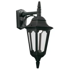 Schwarze Wandlampe Aluminium IP43 Rustikal stilvoll